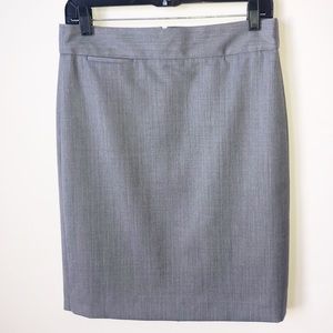 NWT J.Crew Suit Skirt Grey Size 2